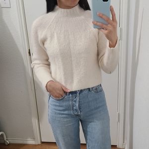 & Other Stories cream wool cropped sweater